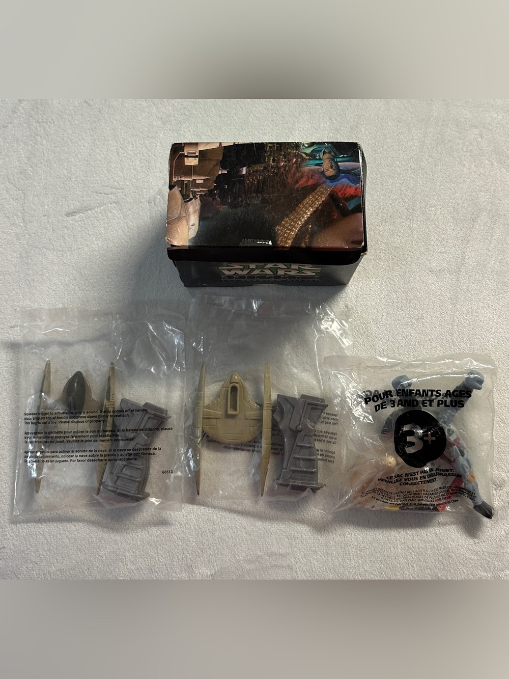 STAR WARS vintage 1999 taco bell 3pc sealed promotional toy bundle